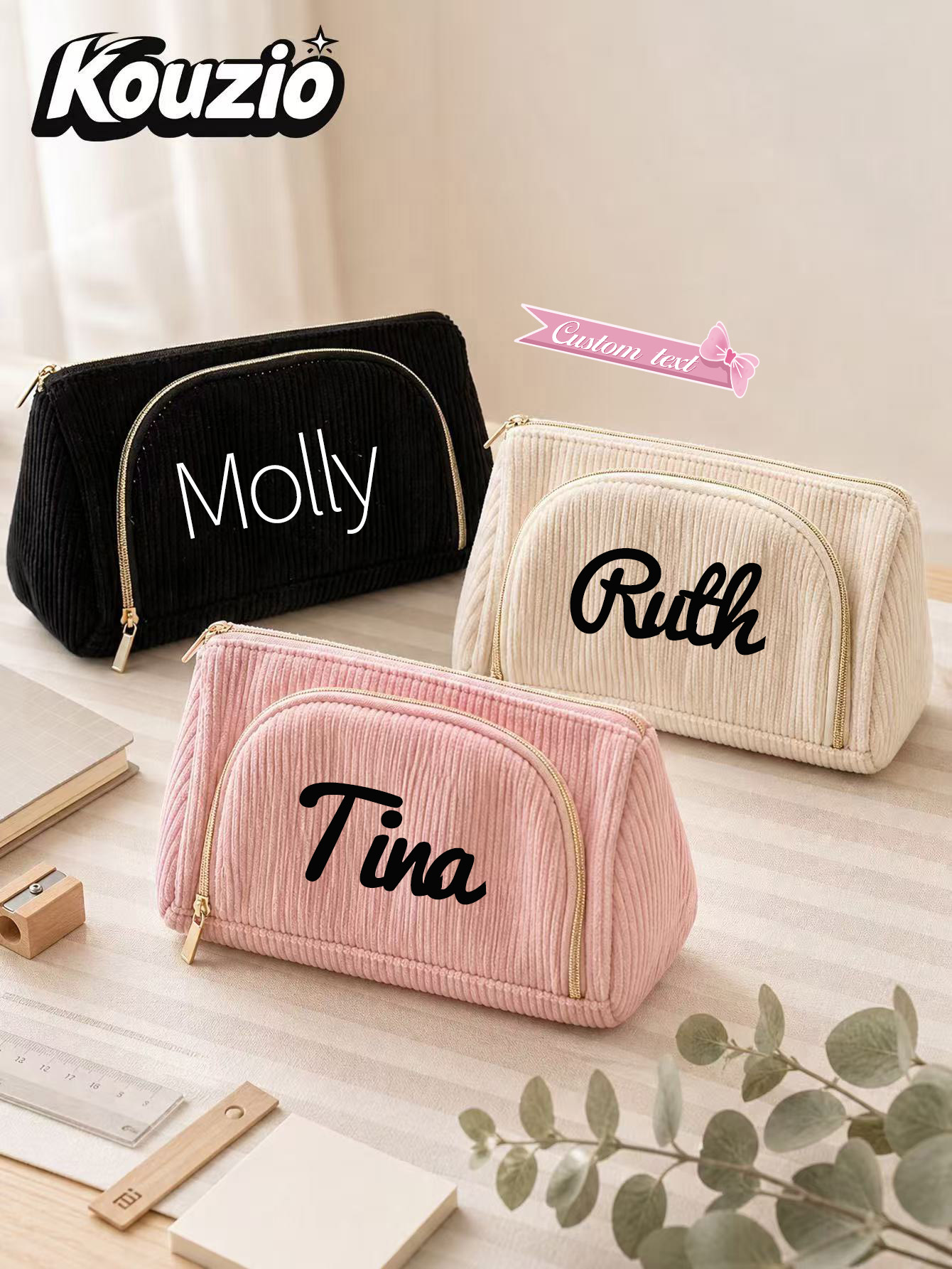 School Supplies - Estuche de Lápices de Pana con