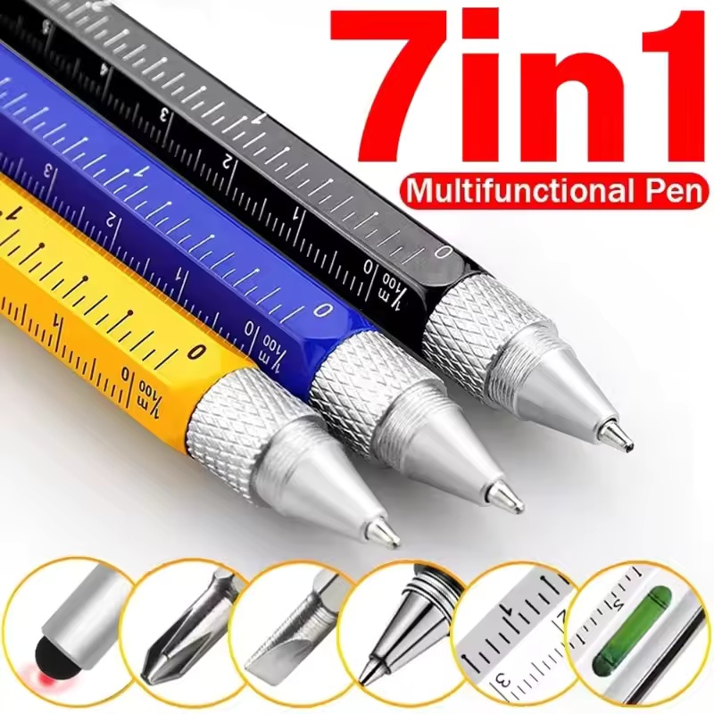 Writing Tools - Bolígrafo multifuncional 7 en 1 con