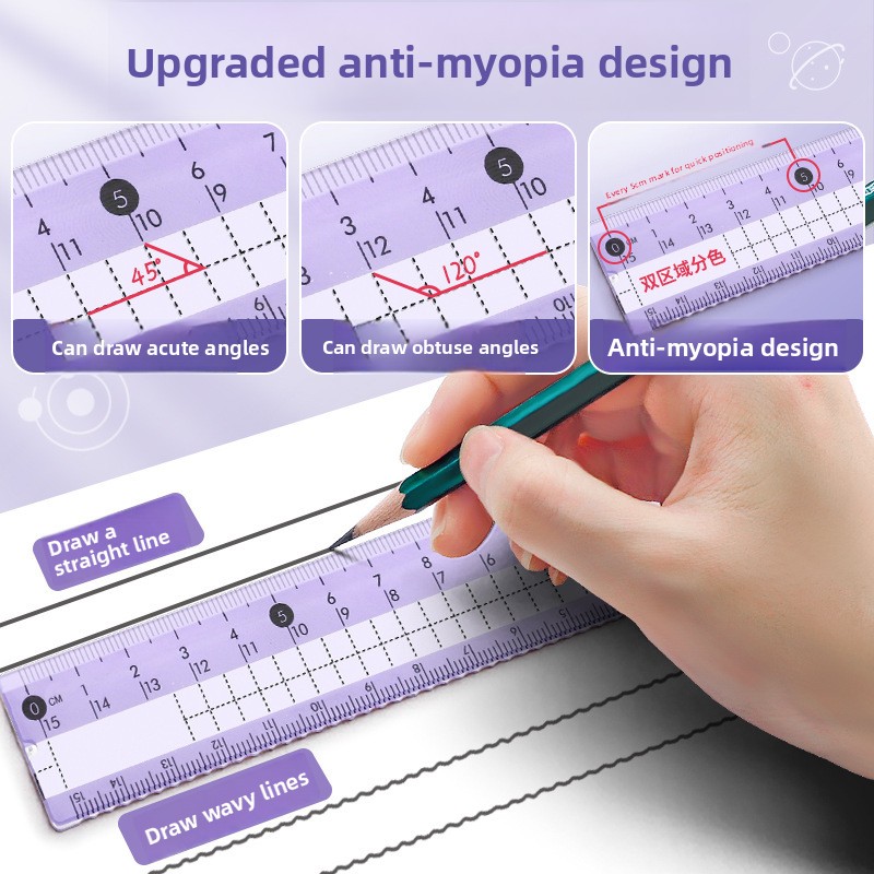 Juego de geometría de 8 piezas - Math Geometry Set With Compass reseña y precio